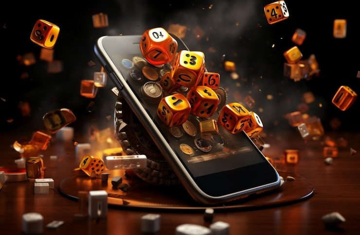 Mobile device displaying casino slot game with optimized touch controls and responsive layout